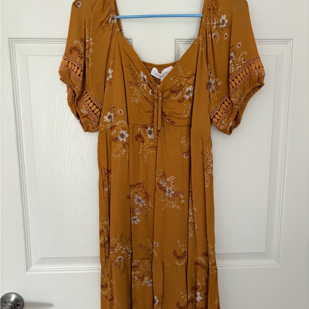 Floral Mustard Dress